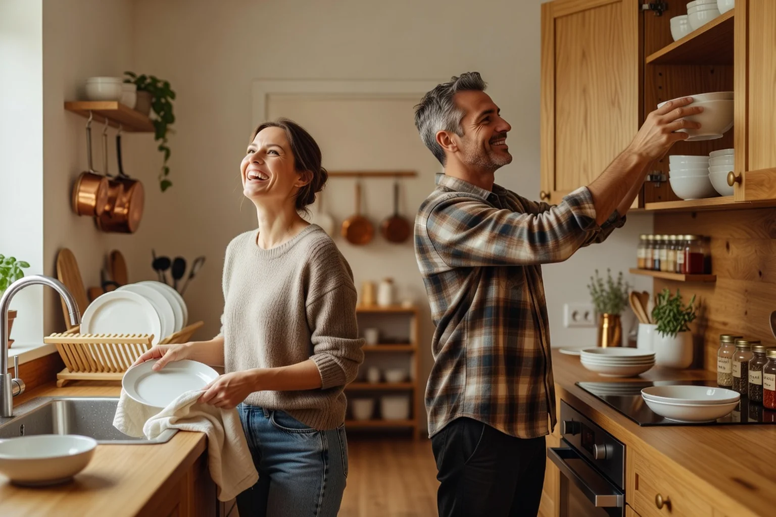 Personne fatiguée dans une cuisine le soir, évoquant le double travail domestique décrit par Hochschild