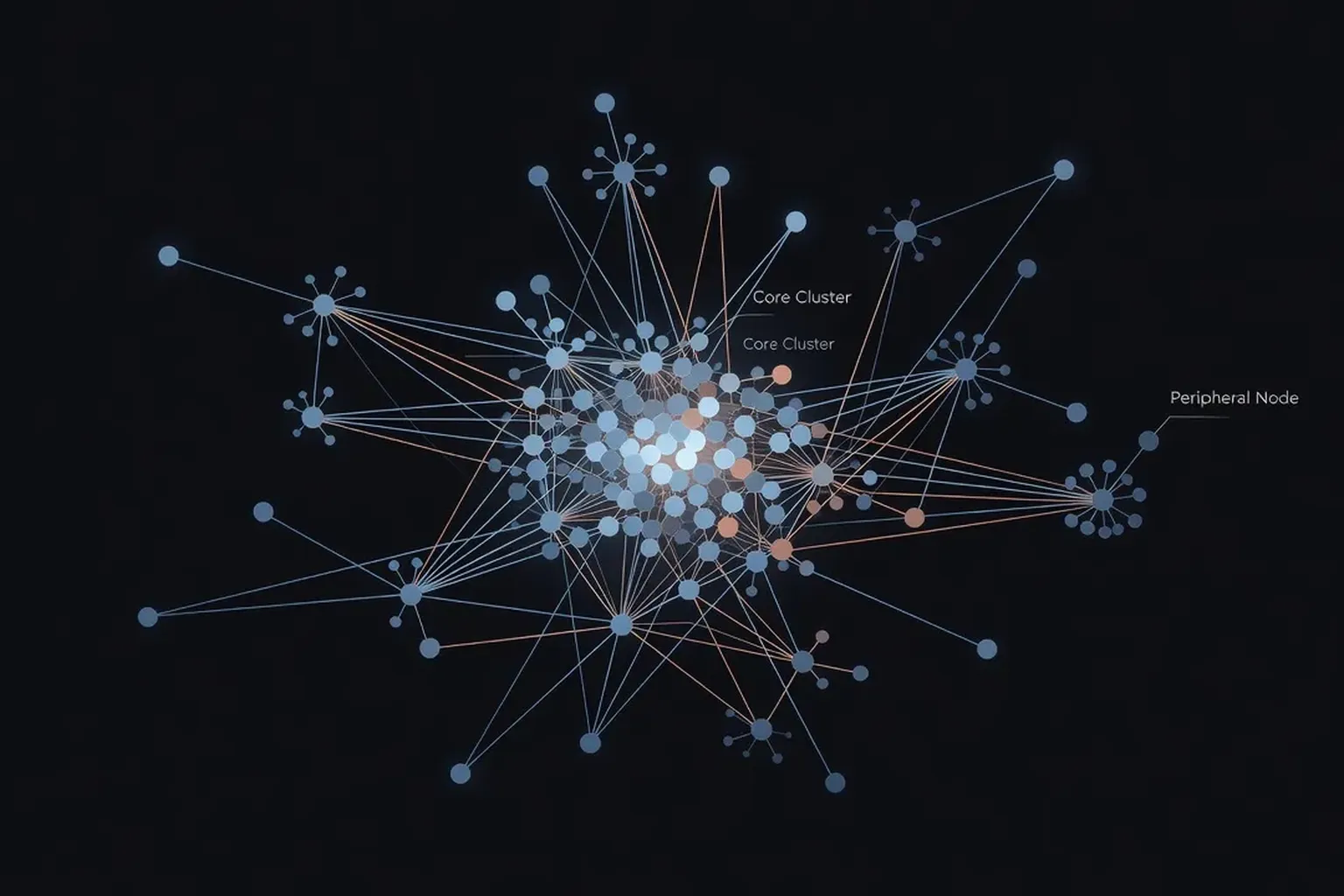 Social network visualization — loneliness on the periphery
