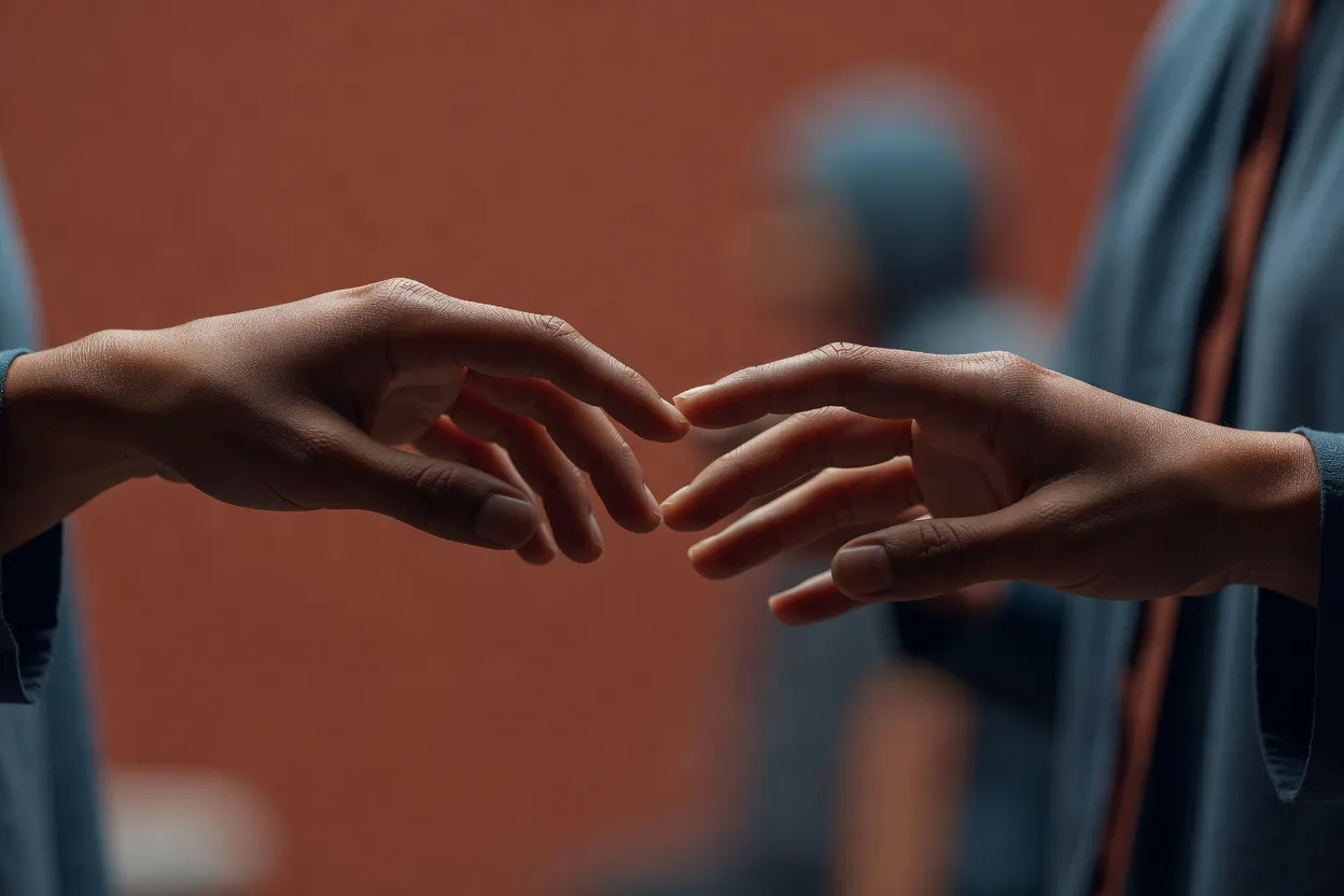 Deux mains qui se cherchent — métaphore de l'attachement anxieux
